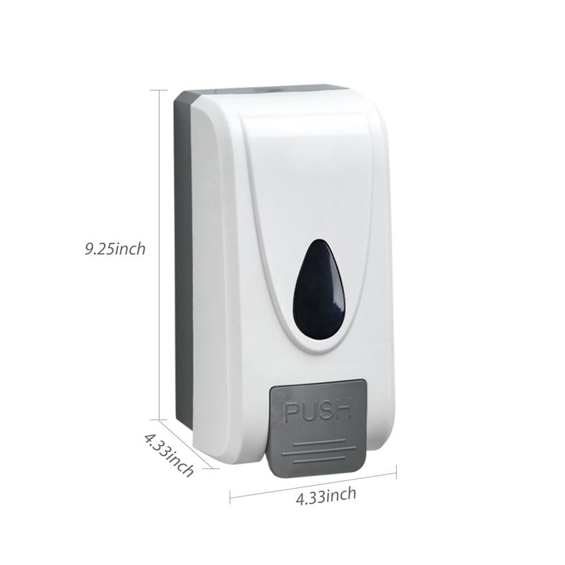 Wall Mounted Manual Foaming Soap Dispenser White/Gray 1000ml