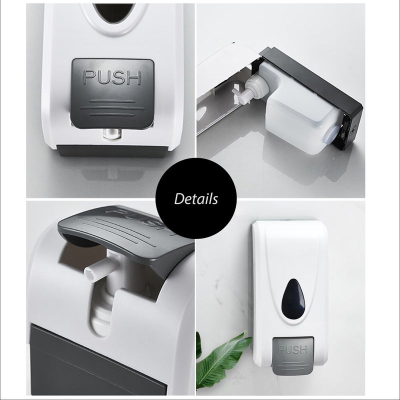Wall Mounted Manual Foaming Soap Dispenser White/Gray 1000ml