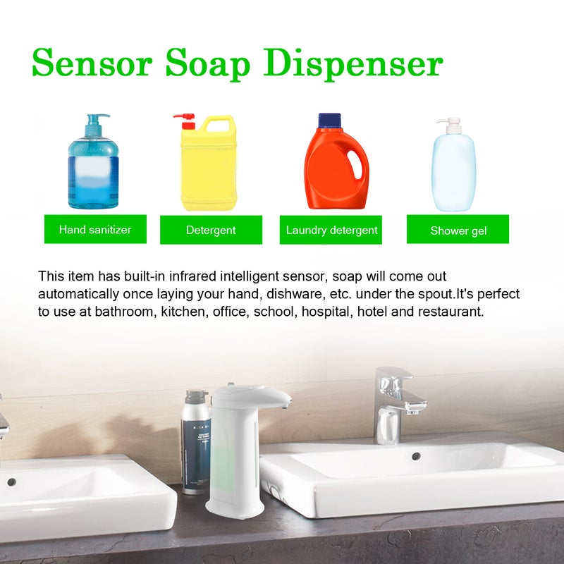 Automatic Liquid Sprayer Infrared Sensor Touchless Soap Dispenser Multicolour 370ml - Image 2