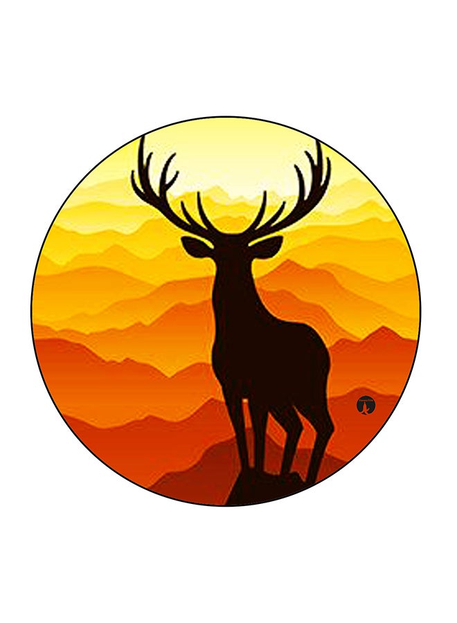 بي بي مغناطيس ثلاجة بطبعة فنية على شكل حيوان أسود/برتقالي/أصفر 5.5 x 5.5سم - Image 1