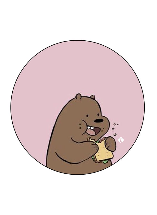 BP Bear Printed Fridge Magnet Pink/Brown/Beige 5.5 x 5.5cm - Image 1