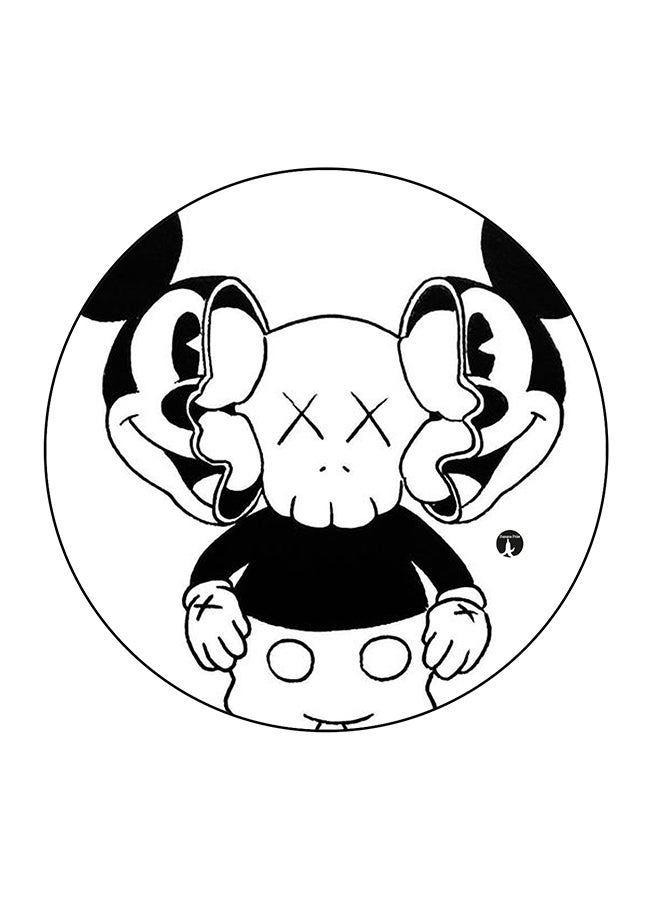 BP Mickey Mouse Printed Fridge Magnet Black/White 5.5 x 5.5cm - Image 1