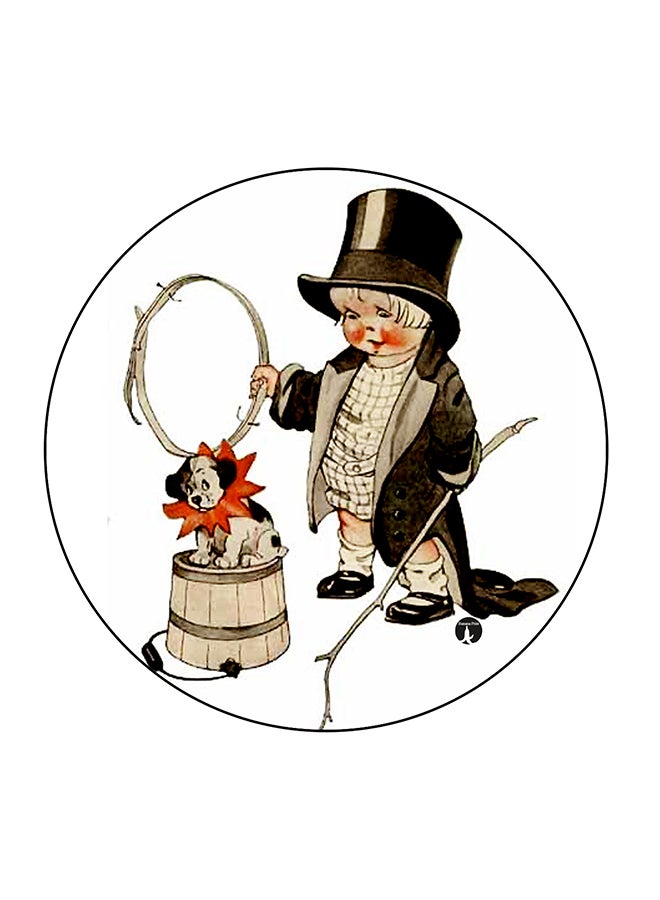 بي بي مغناطيس للثلاجة بطبعة طفل مدرب متعدد الألوان 5.5 x 5.5سم - Image 1