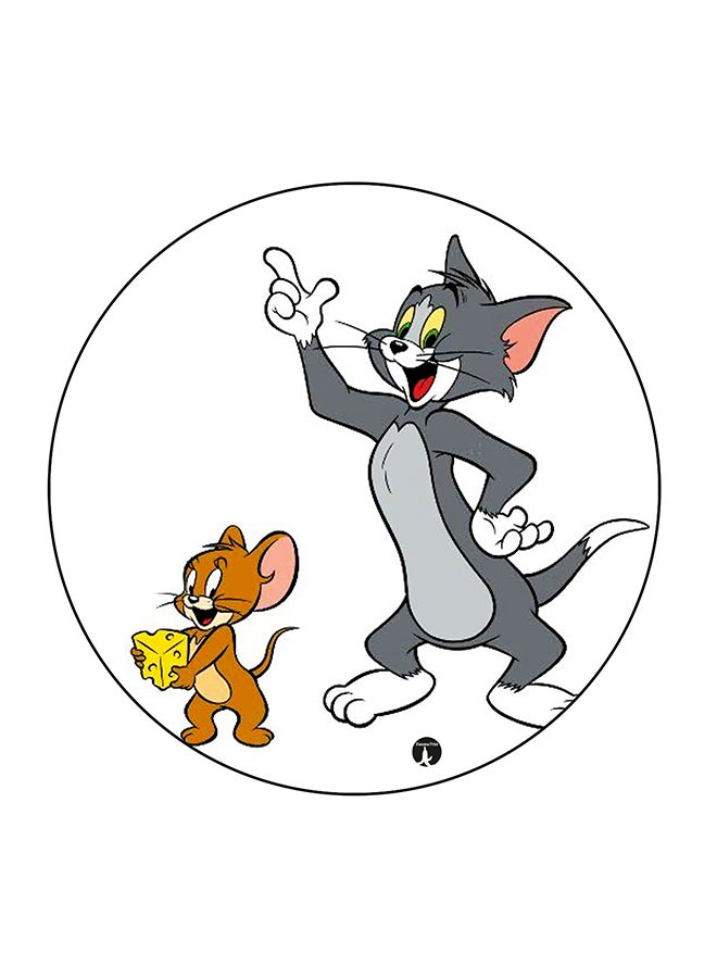 بي بي مغناطيس ثلاجة بطبعة توم آند جيري متعدد الألوان 5.5 x 5.5سم - Image 1