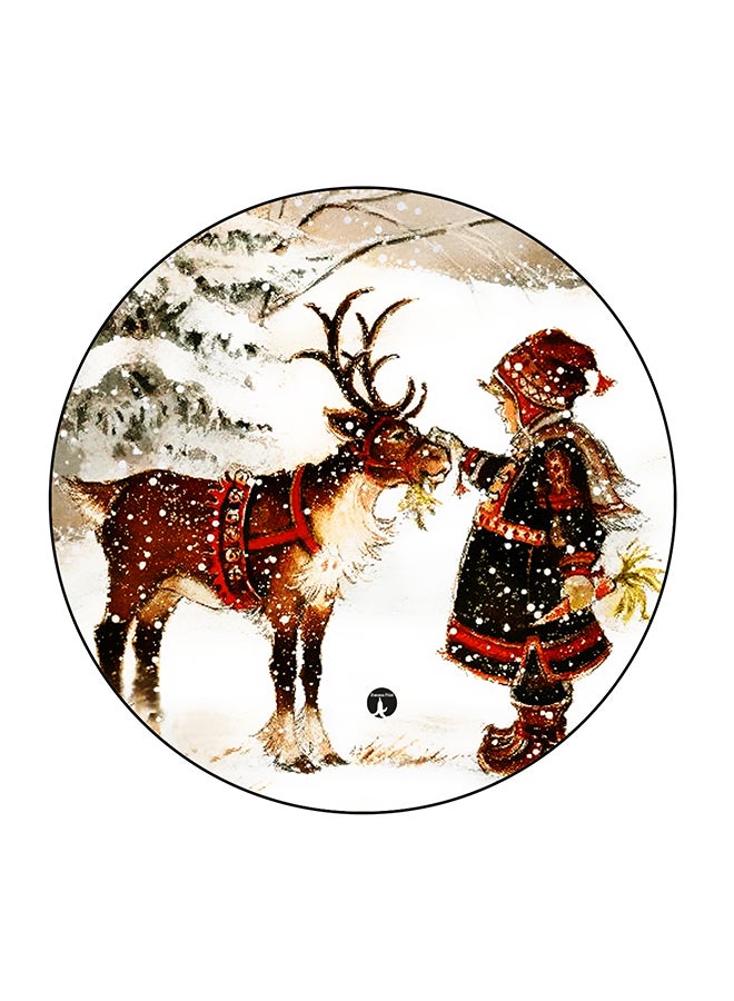 BP Raindeer Printed Fridge Magnet Multicolour 5.5 x 5.5cm - Image 1
