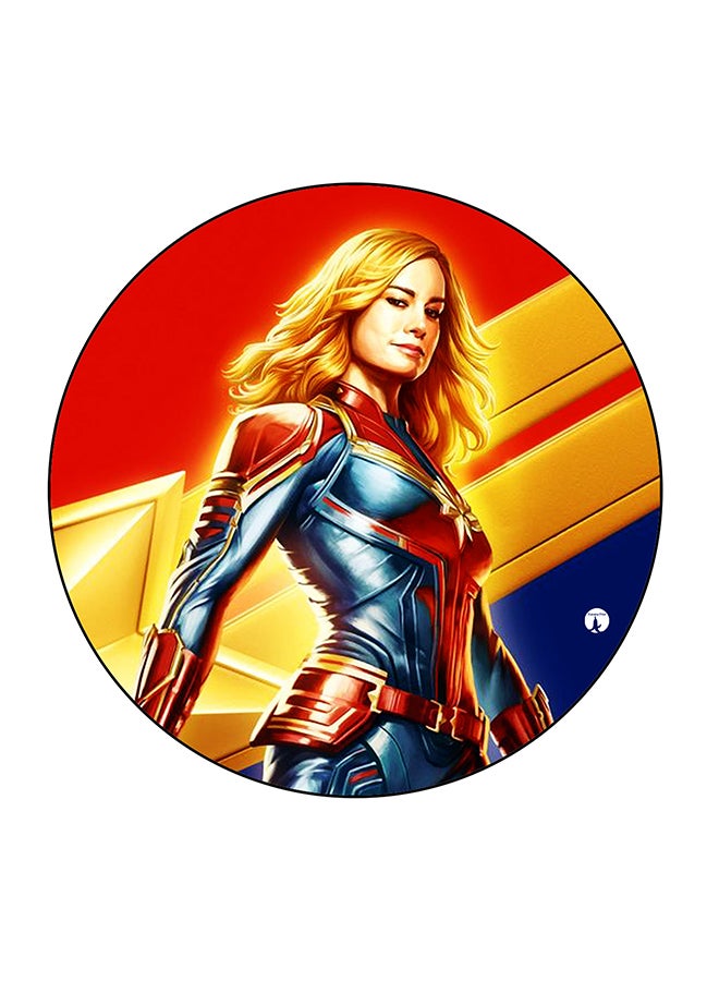 بي بي قطعة مغناطيسية للثلاجة بطبعة من فيلم "Captain Marvel" متعدد الألوان 5.5 x 5.5سم - Image 1