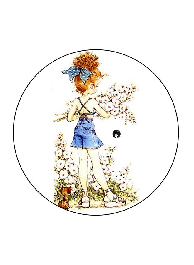 BP Cute Girl Printed Fridge Magnet Multicolour 5.5 x 5.5cm - Image 1