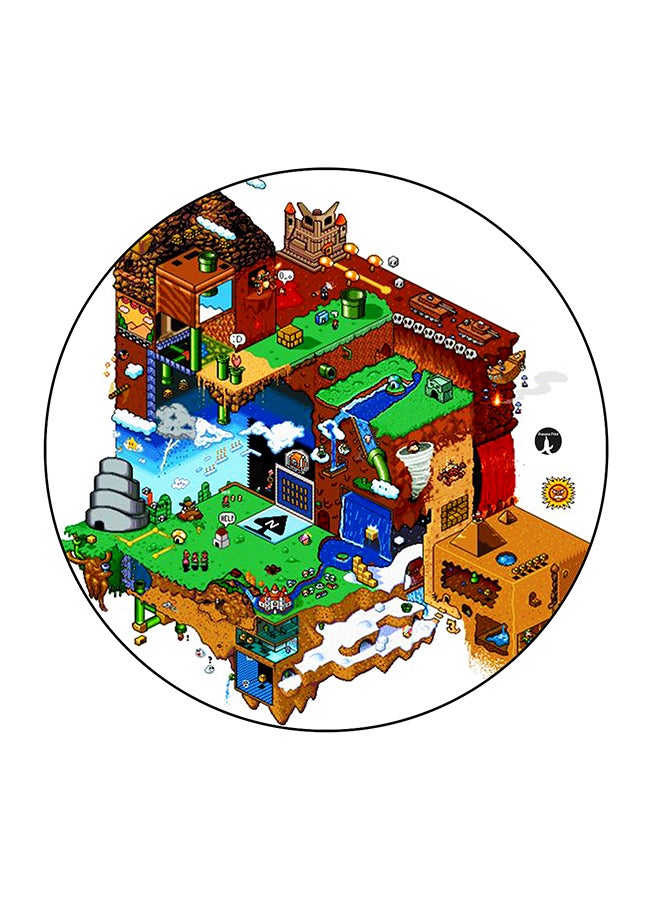 بي بي مغناطيس للثلاجة بطبعة مدينة متعدد الألوان 5.5 x 5.5سم - Image 1