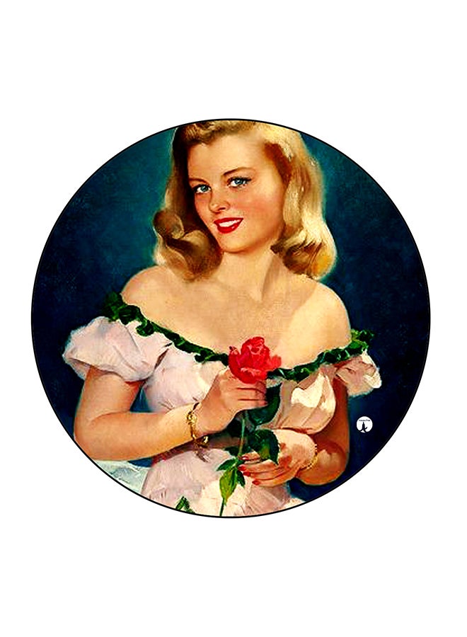 BP Beautiful Girl Printed Fridge Magnet Multicolour 5.5 x 5.5cm - Image 1