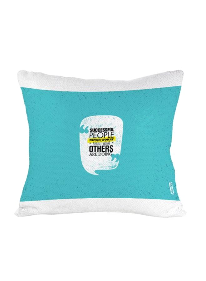 ديكالاك وسادة للزينة مع خرز قلاب بتصميم عبارة حول القلق متعدد الألوان 45 x 45سم - Image 2