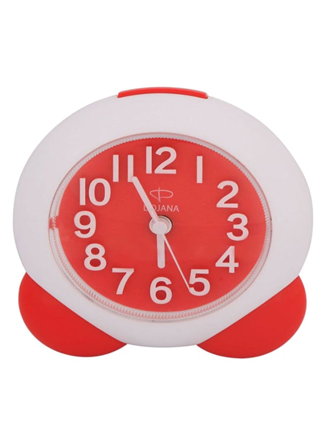 دوجانا ساعة منبه بعقارب وشكل دائري أحمر/أبيض - Image 1