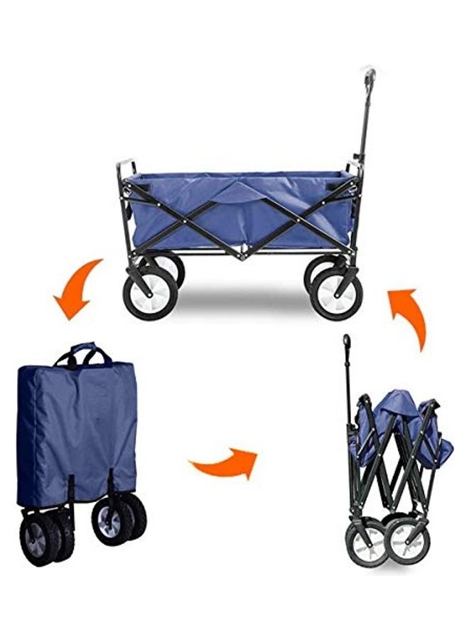 عربة نقل قابلة للطي للاستخدام الخارجي بقدرة 80 كجم (زرقاء) - Image 3