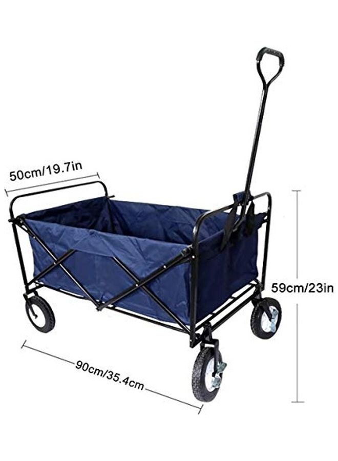 عربة نقل قابلة للطي للاستخدام الخارجي بقدرة 80 كجم (زرقاء) - Image 4