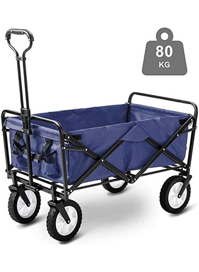 عربة نقل قابلة للطي للاستخدام الخارجي بقدرة 80 كجم (زرقاء) - Image 5