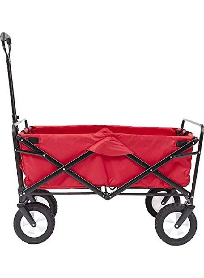 عربة نقل متينة وقابلة للطي للاستخدام في الأماكن الخارجية، بوزن 80 كجم (لون أحمر). أحمر 53x21x78سم - Image 1