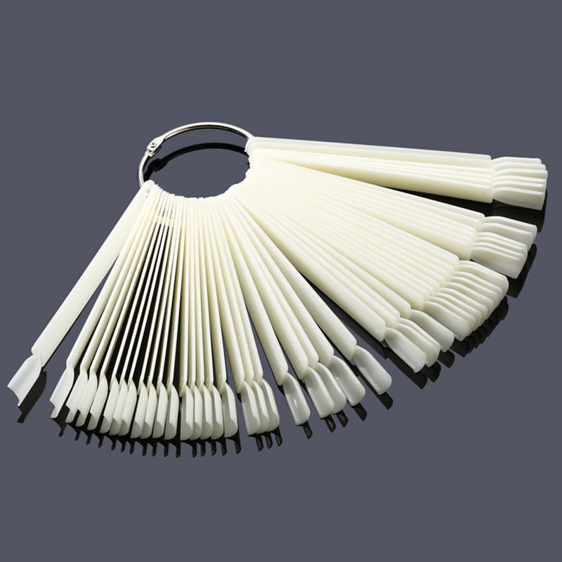 Generic Sector Nail Display Swatches With Iron Circle 50 pieces of natural color palette for hoop style  - Image 2