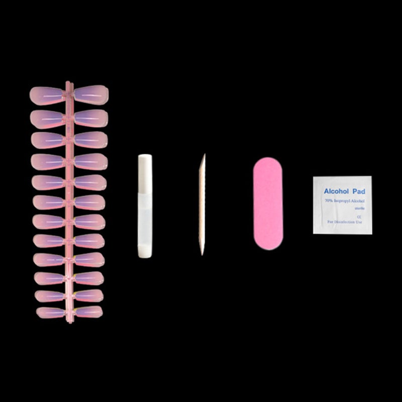 Generic - 120 Piece Colorful Fake Nails Tips Kit Multicolor - Image 1