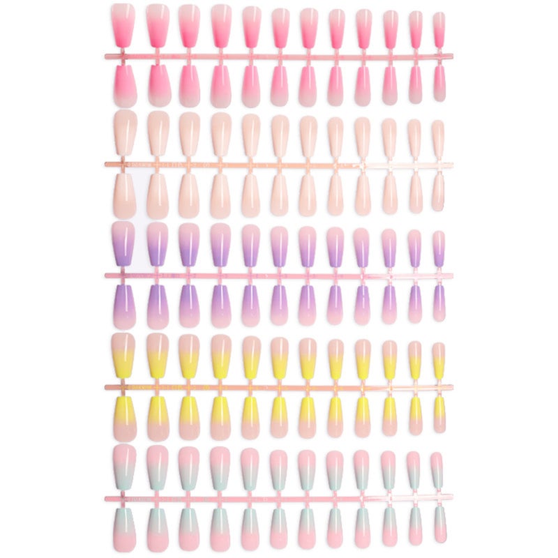 Generic - 120 Piece Colorful Fake Nails Tips Kit Multicolor - Image 1