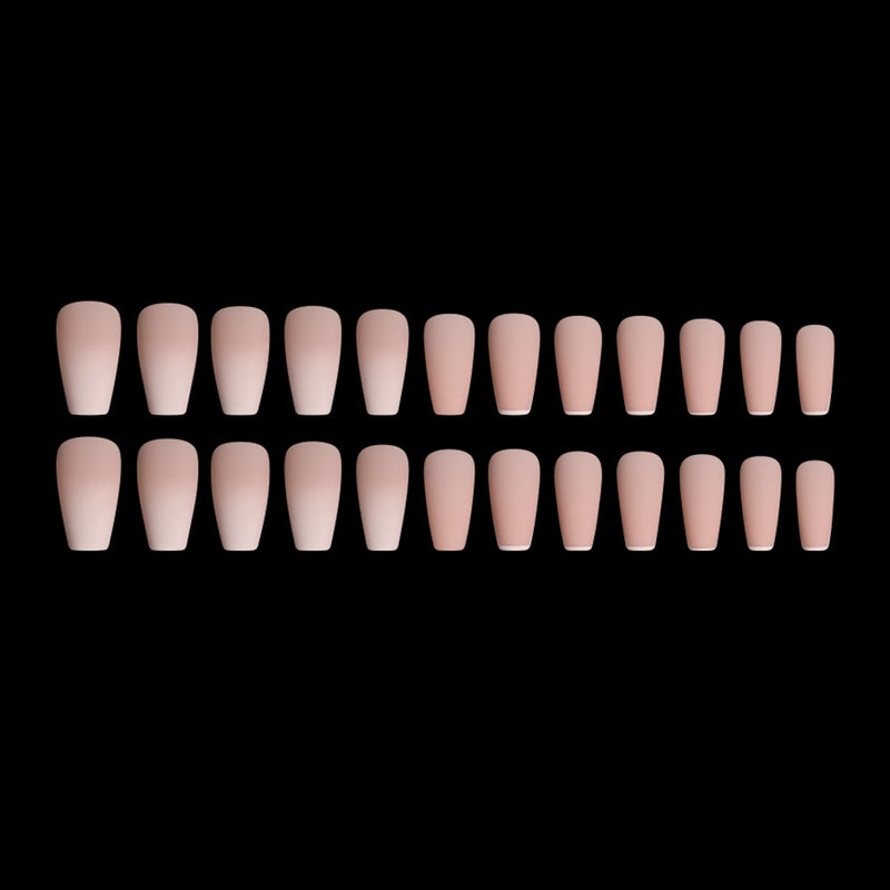 Generic 24 Piece French Fake Nail Tips Kit Beige - Image 2