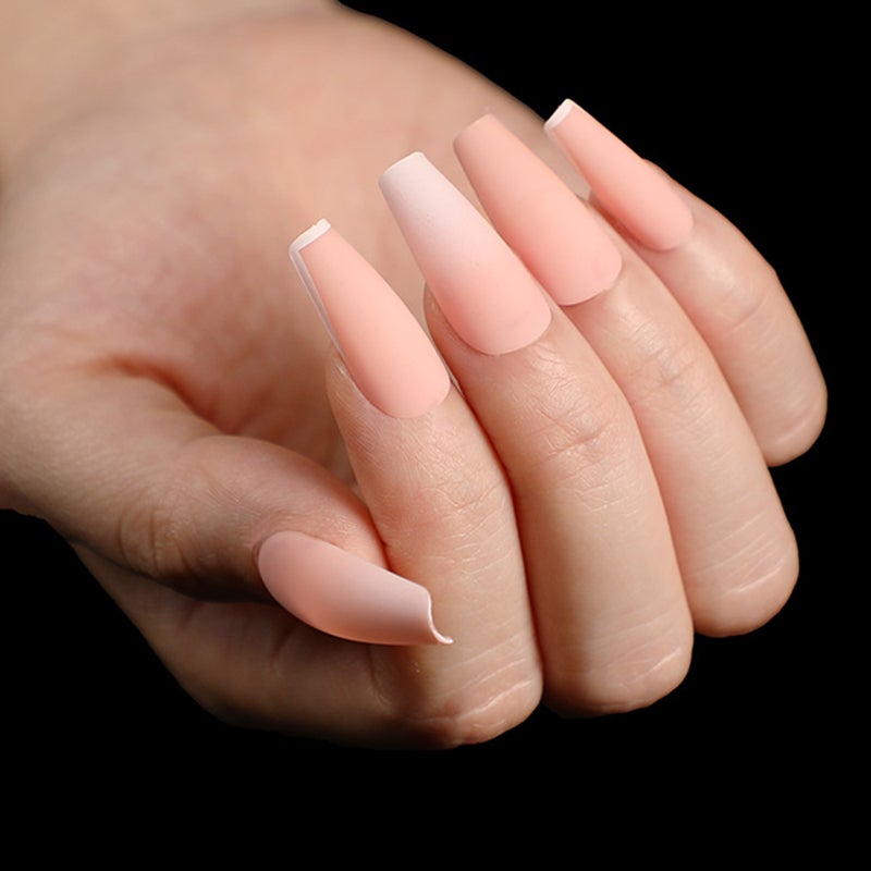 Generic 24 Piece French Fake Nail Tips Kit Beige - Image 4