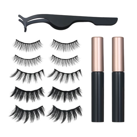5 Pairs Magnetic Eyelash Set Black