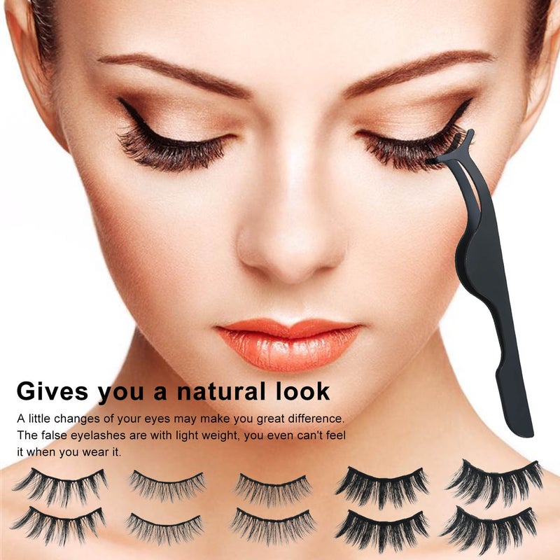 5 Pairs Magnetic Eyelash Set Black
