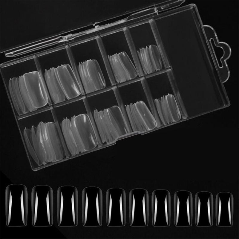Kalolary - 100 Piece False Nails Tips Transparent - Image 1