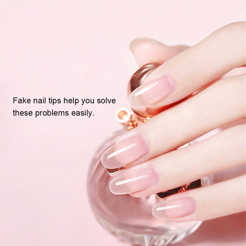 أطراف أظافر صناعية، مكونة من 100 قطعة شفاف - Image 3