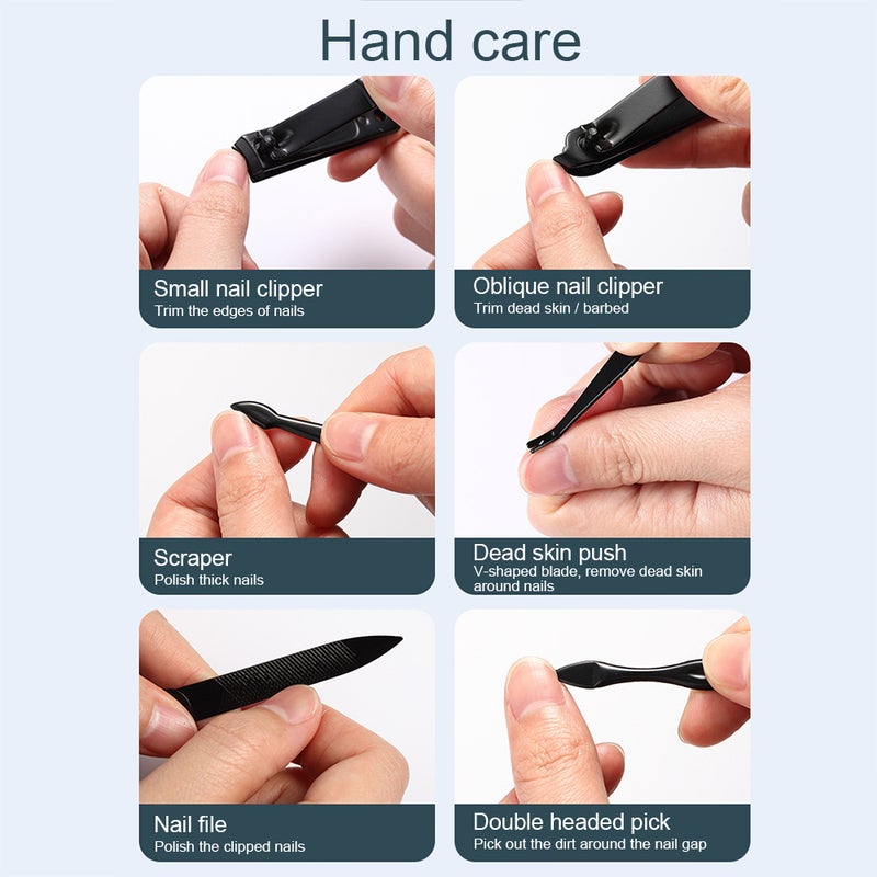 16 Piece Nail Clipper Grooming Kit Blue - Image 4