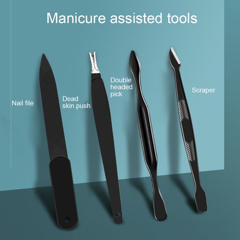 16 Piece Nail Clipper Grooming Kit Brown - Image 3