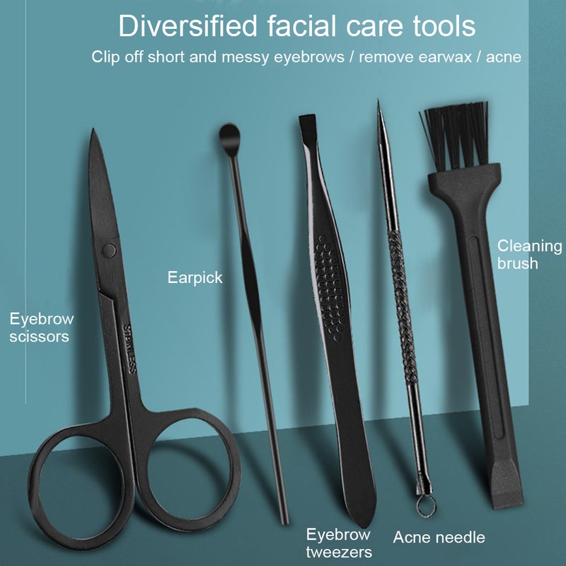 16 Piece Nail Clipper Grooming Kit Brown - Image 4