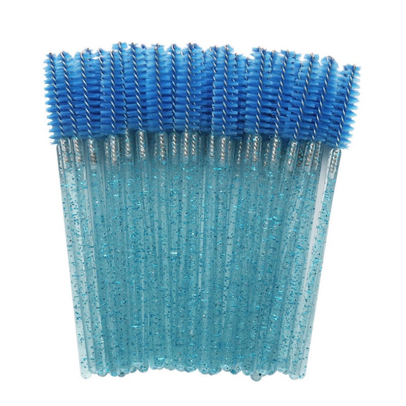 Generic 50 Piece Disposable Eyelash Mascara Brush Set Blue  - Image 2