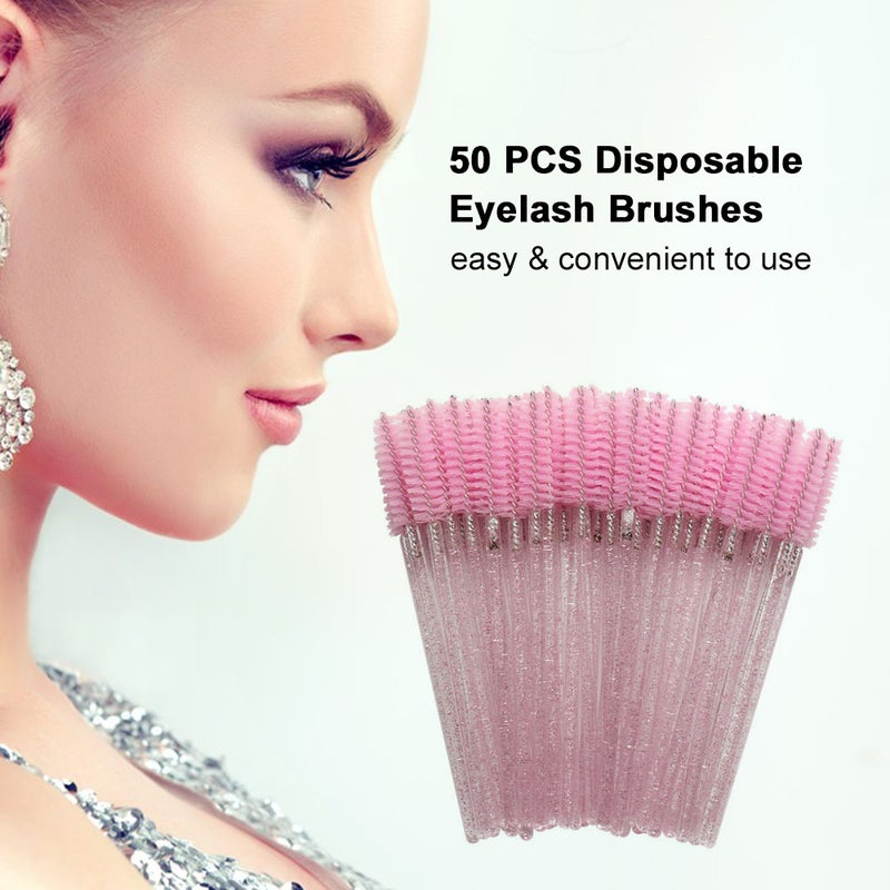 Generic 50 Piece Disposable Eyelash Mascara Brush Set Blue  - Image 5