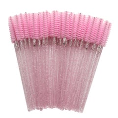 Generic 50 Piece Disposable Eyelash Mascara Brush Set Pink  - Image 1