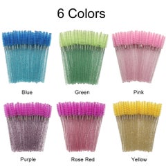 Generic 50 Piece Disposable Eyelash Mascara Brush Set Pink  - Image 5
