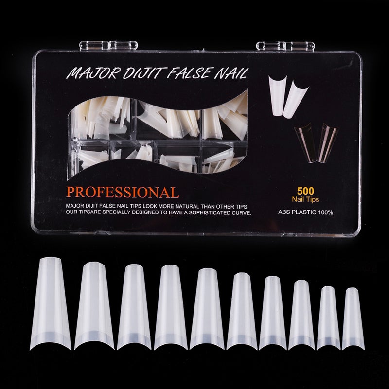 Generic - 500 Piece French Manicure False Nail Tips Natural - Image 1
