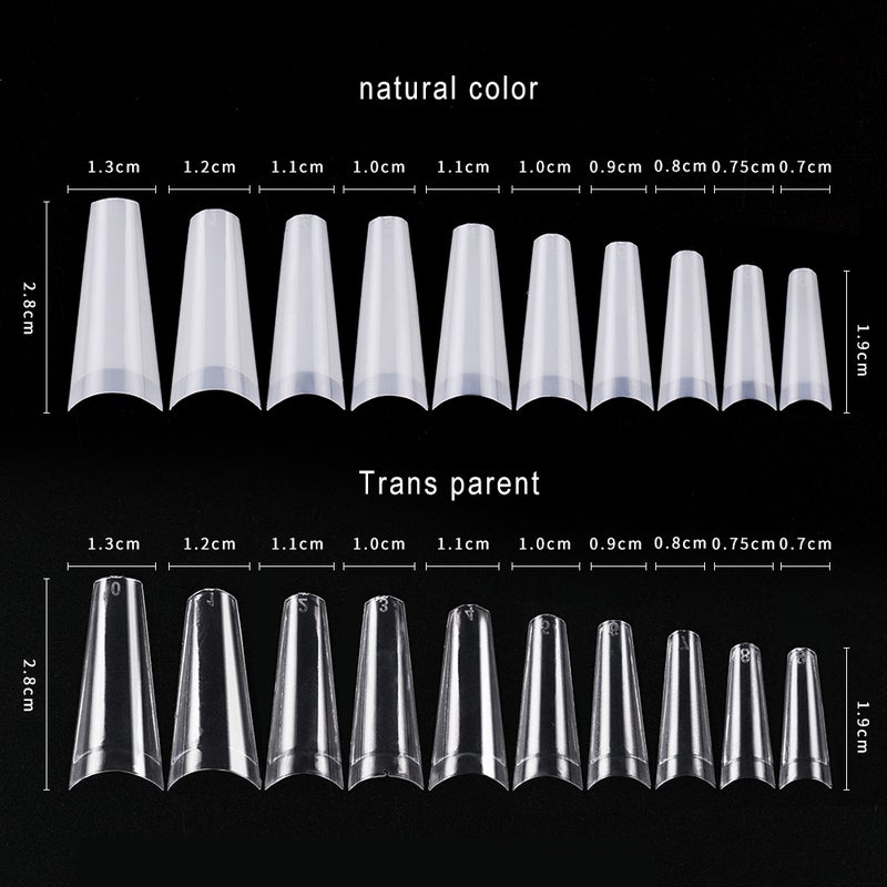 Generic - 500 Piece French Manicure False Nail Tips Natural - Image 1