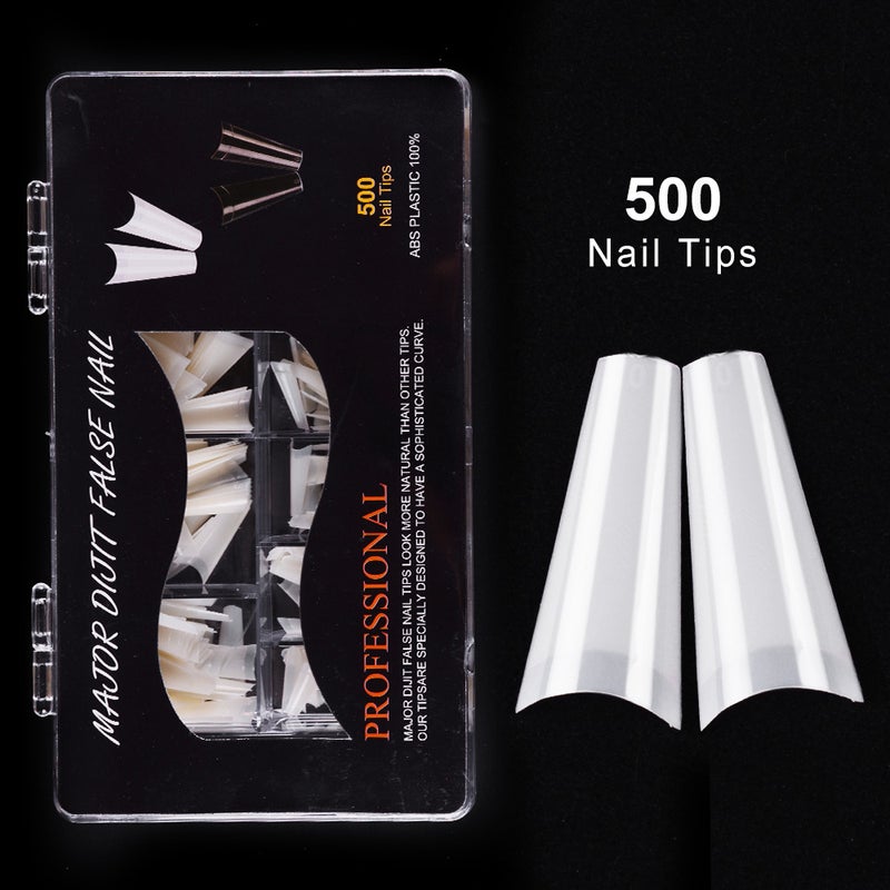 Generic - 500 Piece French Manicure False Nail Tips Natural - Image 1