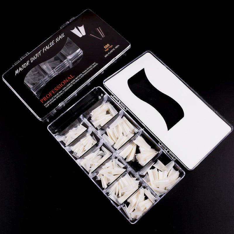Generic - 500 Piece French Manicure False Nail Tips Natural - Image 1