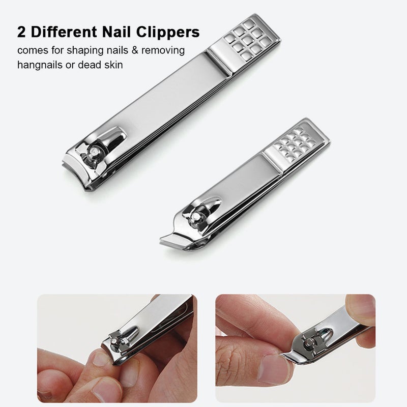 طقم أدوات أظافر القدم الغائرة فى اللحم مكون من 7 قطع فضي - Image 2