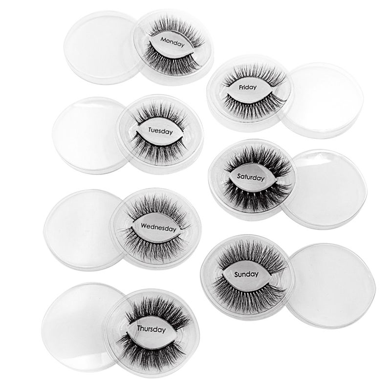 ANSELF 7 Pairs 3D False Lashes Black - Image 3