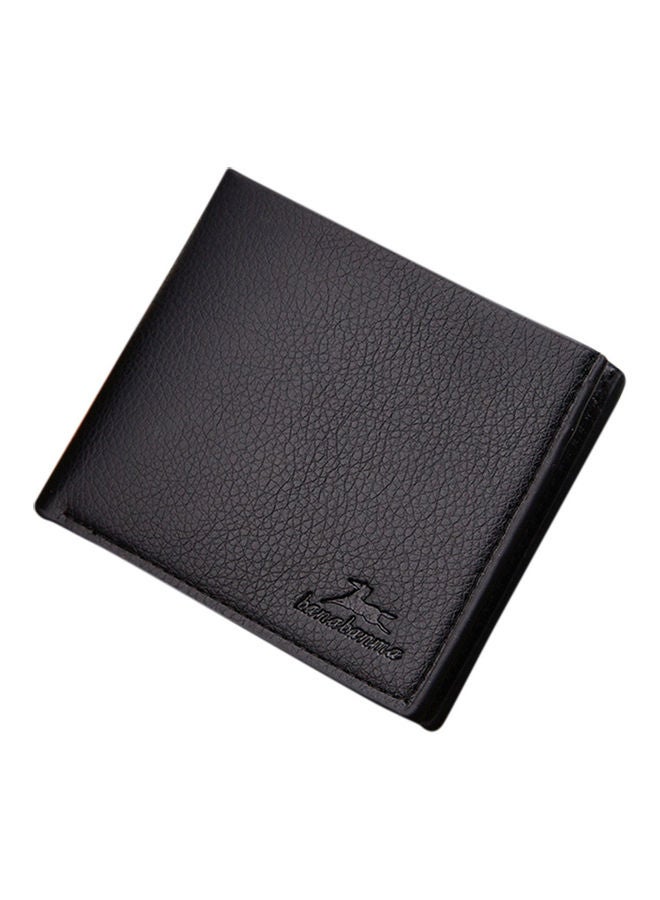 Generic - Men Boys Teens Xams Gift Concise Wearable PU Leather Multi Position Wallet Purse black - Image 1