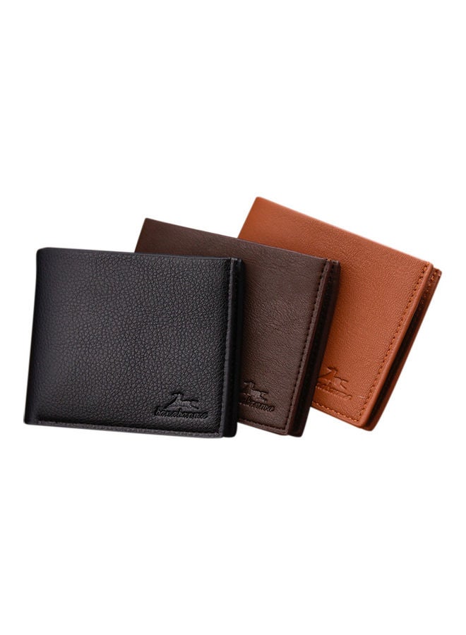 Generic - Men Boys Teens Xams Gift Concise Wearable PU Leather Multi Position Wallet Purse black - Image 1