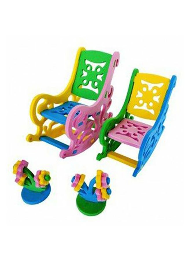 4-Piece Rocking Chairs 3D Foam Puzzle 17 x 24 x 4cm