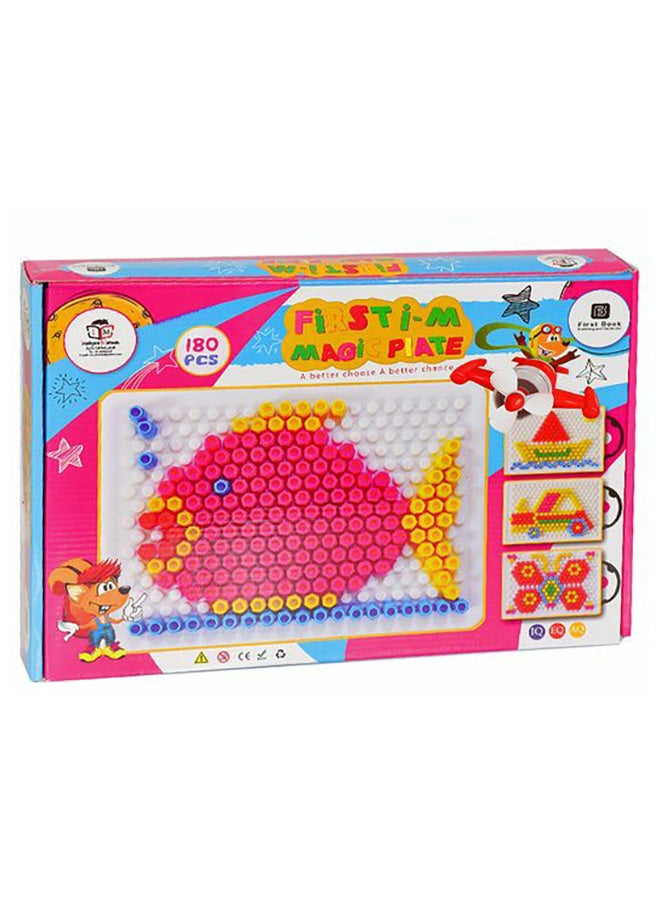 180-Piece First i-M Magic Plate Pegged Puzzle 37x25x5cm 