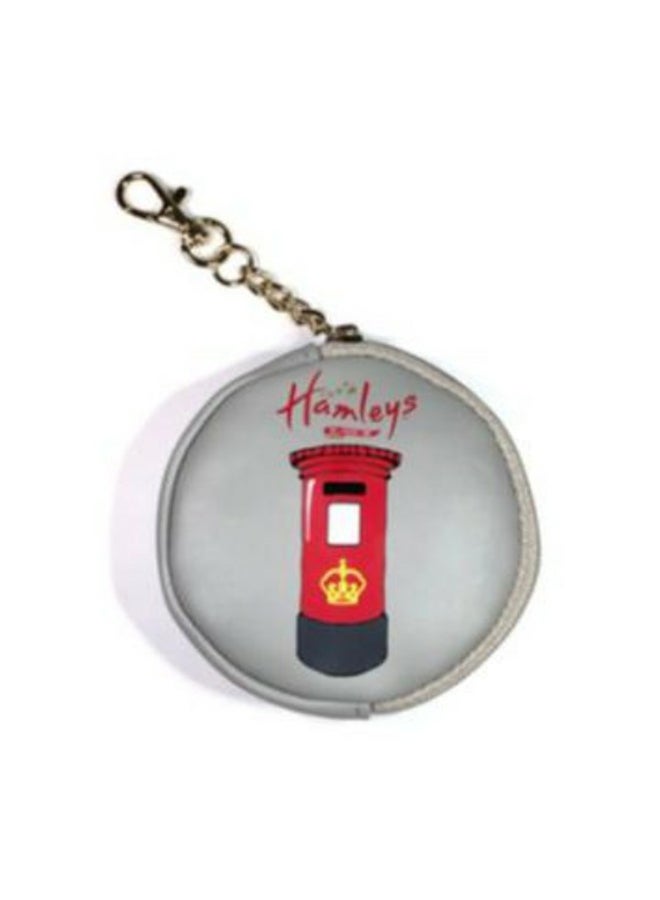 Hamleys Post Box Faux Leather Keyring Coin Purse Red/Grey  - Image 1