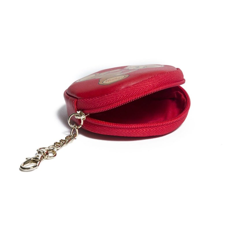 Hamleys Bear Faux Leather Keyring Coin Purse Red/Brown  - Image 2