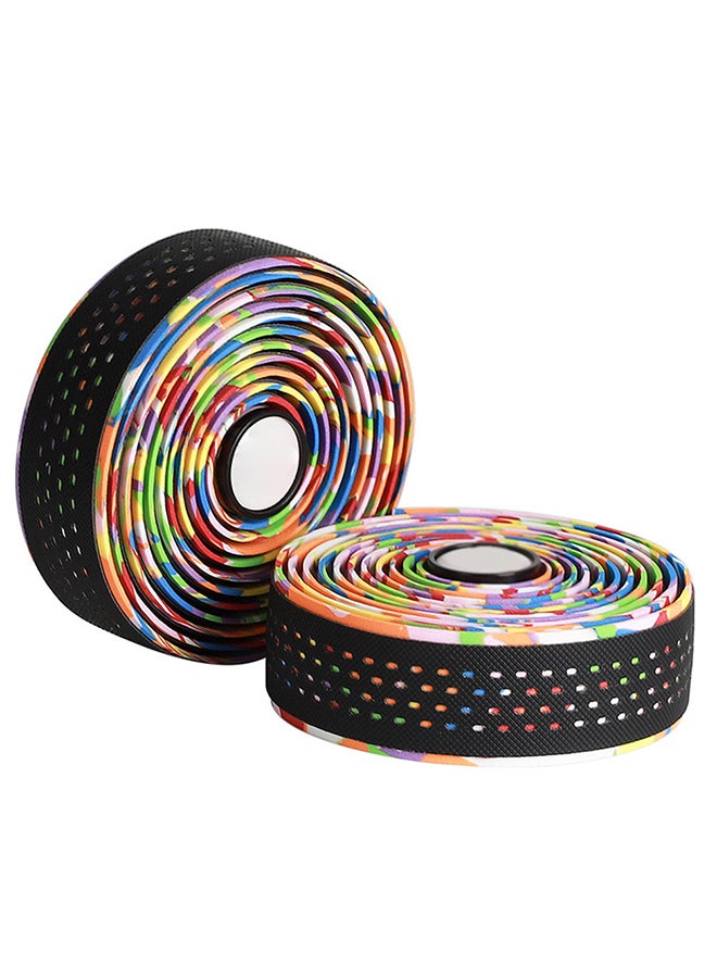 قطعتان من حزام ملون مضاد للانزلاق يلتف على مقود دراجة الرود 215x3x0.3سم - Image 1