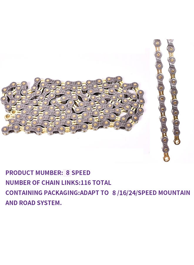 Speed Semi-hollow Bicycle Chain for Mountain Bike Cycling Parts 24.25x9.5x3cm - Image 4