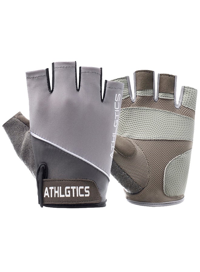 Generic 1 Pair Anti-slip Breathable Half Finger Riding Gym Fitness Gloves for Men Women 25x14x6cm  - Image 1
